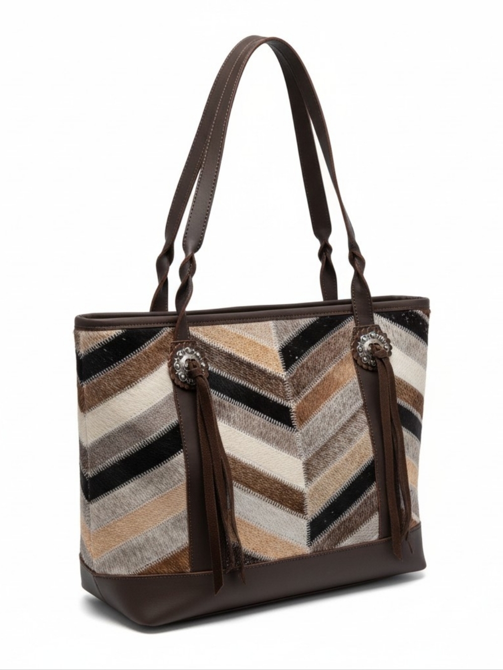 Nwt ANGEL RANCH Chevron Patterned Multi-Pocket Tote( CONCEAL AND CARRY)